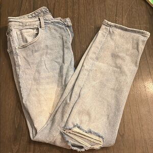 Risen Light Blue Distressed Jeans